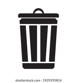 Trash box symbol, web and computer icon