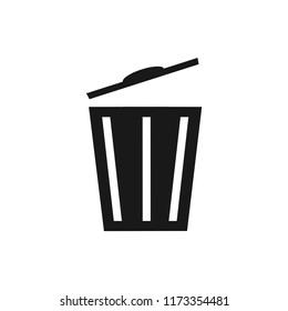 trash box vector icon 10 eps