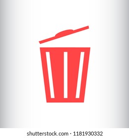trash box vector icon 10 eps