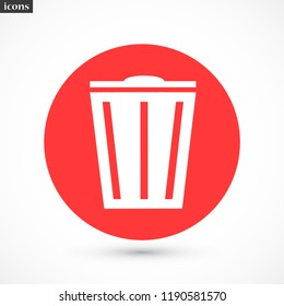 trash box vector icon 10 eps