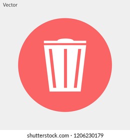 trash box vector icon 10 eps