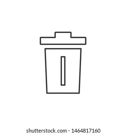 Trash box vector icon. Trash box vector illustration
