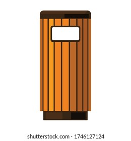 Icono vectorial de caja de cambios.Icono vectorial de dibujos animados aislado en la caja de basura de fondo blanco.
