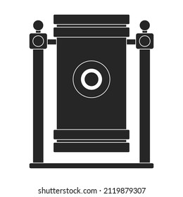 Trash box vector icon.Cartoon vector icon isolated on white background trash box.
