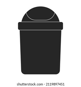 Icono vectorial de caja de cambios.Icono vectorial de dibujos animados aislado en la caja de basura de fondo blanco.
