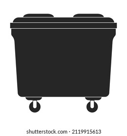 Trash box vector icon.Cartoon vector icon isolated on white background trash box.