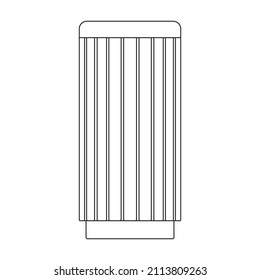 Trash box vector icon.Outline vector icon isolated on white background trash box.