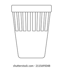 Trash box vector icon.Outline vector icon isolated on white background trash box.