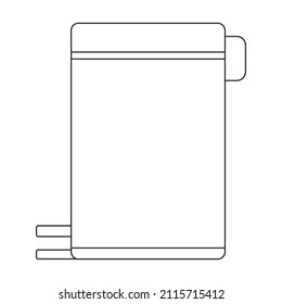 Trash box vector icon.Outline vector icon isolated on white background trash box.