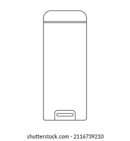Icono de vector de caja de seguimiento.Icono de vector de contorno aislado en la caja de papelera de fondo blanco.