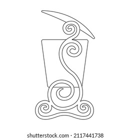 Icono de vector de caja de seguimiento.Icono de vector de contorno aislado en la caja de papelera de fondo blanco.