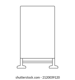 Trash box vector icon.Outline vector icon isolated on white background trash box.