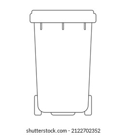 Trash box vector icon.Outline vector icon isolated on white background trash box.