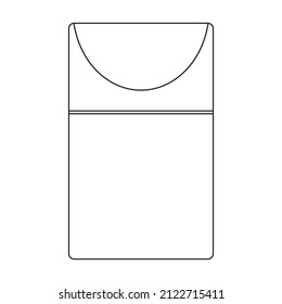 Trash box vector icon.Outline vector icon isolated on white background trash box.