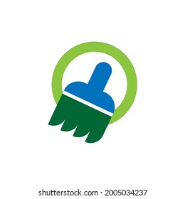 trash broom vector illustration, great for tech trash file cleaner icon and logo