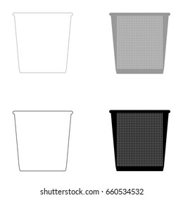 Trash bucket  icon .