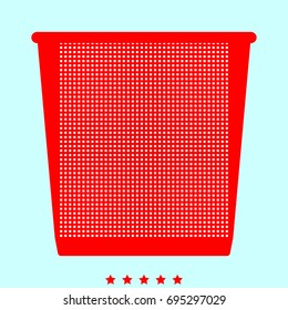 Trash bucket icon .