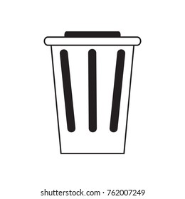 trash bucket icon