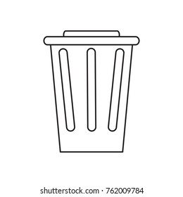 trash bucket icon