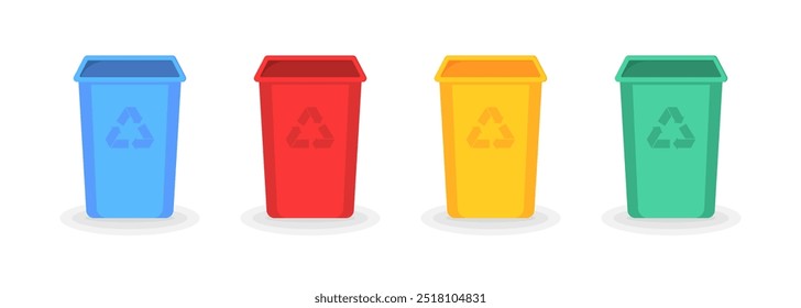 Trash bug set icons. Flat style. Vector icons.