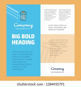 Trash Business Company Poster Template. with place for text and images. vector background