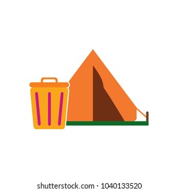Trash Camping Logo Icon Design