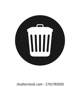 trash can basket icon vector