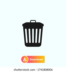 trash can basket icon vector
