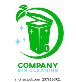 Logotipo de limpieza del cubo de basura