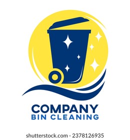 Logotipo de limpieza del cubo de basura