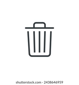 Icono de eliminación de papelera, ilustración vectorial