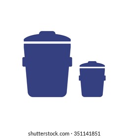Trash can, bin, delete icon. 