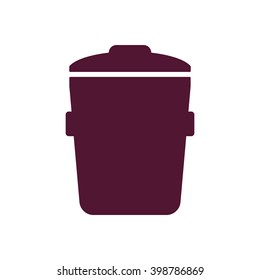 Trash can, bin, delete icon. 