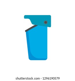 Trash can bin ecology environmental object vector. Reuse urban garbage icon recycle