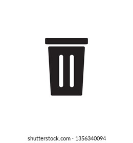 trash can, bin, garbage icon vector