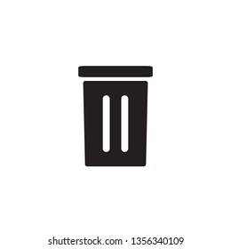 trash can, bin, garbage icon vector