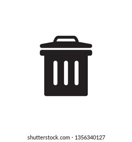 trash can, bin, garbage icon vector