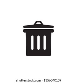 trash can, bin, garbage icon vector