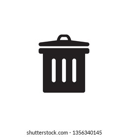 trash can, bin, garbage icon vector
