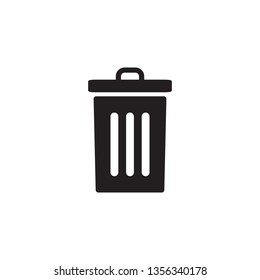 trash can, bin, garbage icon vector