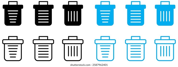 Trash can, bin icon. delete icon. garbage icon - Web icons set.