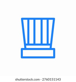 trash can bin icon sign vector