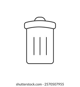 Trash can or trash bin icons set designed in filled, outline, line and stroke style