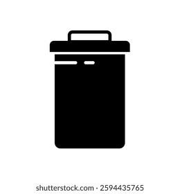 trash can, bin - vector icon