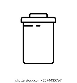 trash can, bin - vector icon