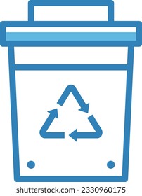 Icono de trucha puede azul - Icono único, vector
