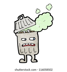 trash can cartoon character