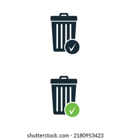 Trash kann Symboldesign-Vorlagenelemente überprüfen