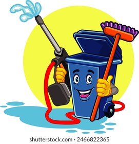 The trash can cleaning mascot is known for being very detailed