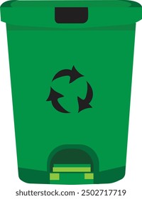 trash can clipart. vector trash can clipart or illustration isolated on a white background.	